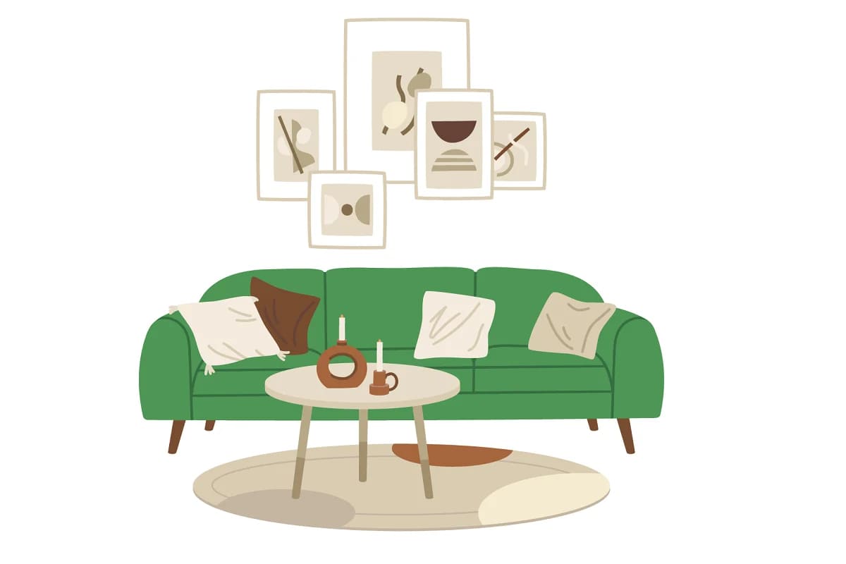 home interior furniture graphics.