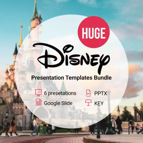 huge disney presentation templates bundle cover image.