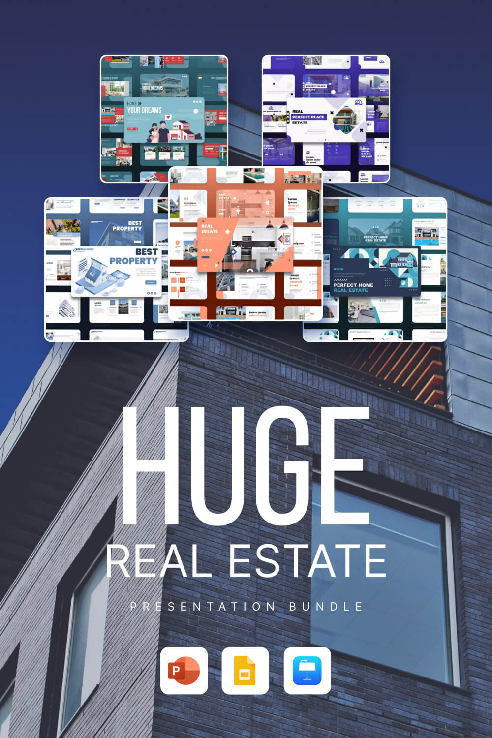 huge real estate presentation bundle pinterest image.
