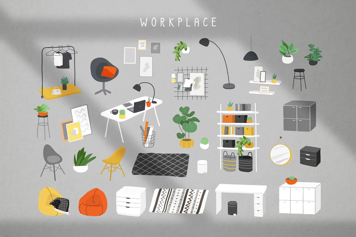 hugge furniture collection workplace design.