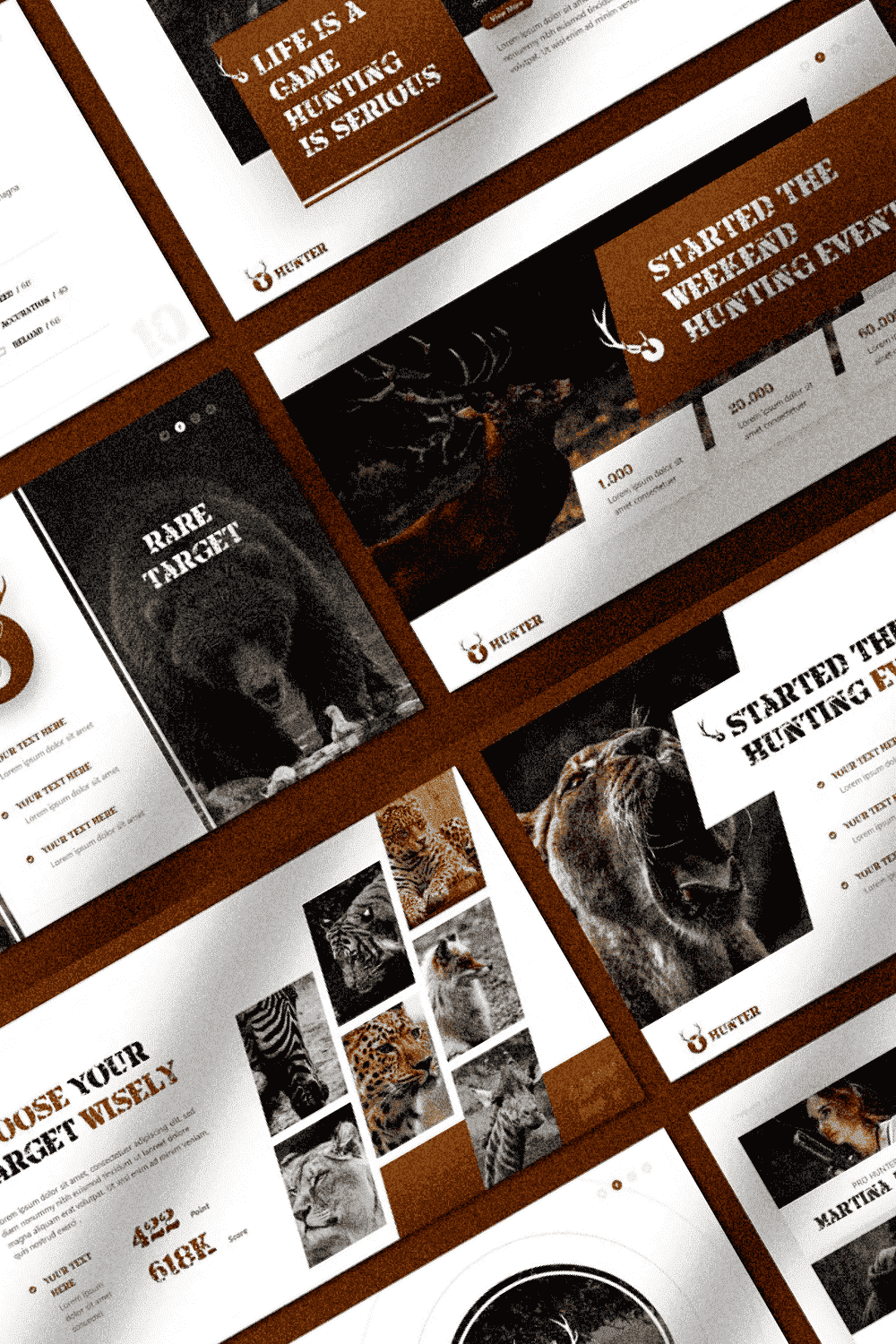 Hunter Hunting - Powerpoint Template - "Started The Weekend Hunting Event".