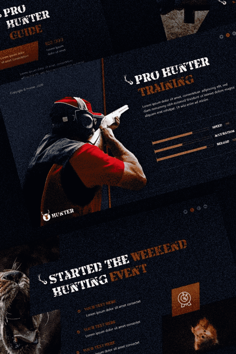 Hunter Hunting - Powerpoint Template - "Pro Hunter Training".