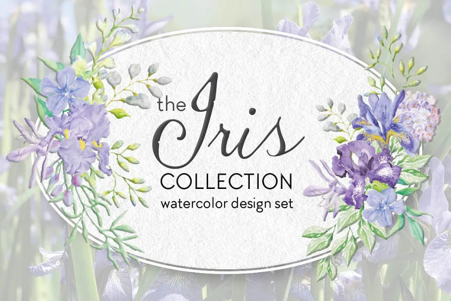 The Iris Collection: Watercolor Set facebook image.