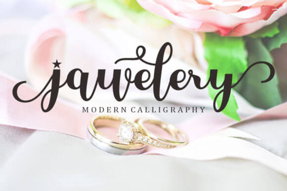 jawelery modern dazzling handwritten font pinterest image.