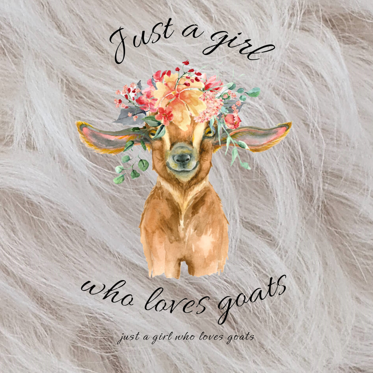 Just a Girl Who Loves Goats - PNG cover image.