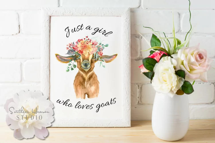 just a girl who loves goats clipart.