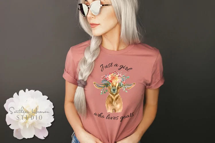 just a girl who loves goats design.