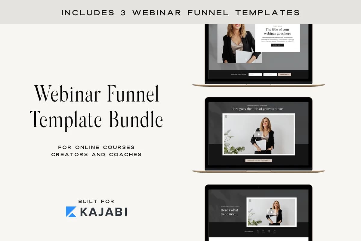 Kajabi Template Webinar Bundle facebook image.