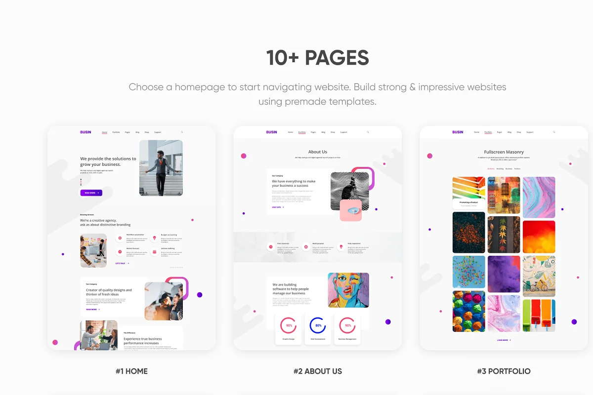 landing psd figma template busin with premade templates.