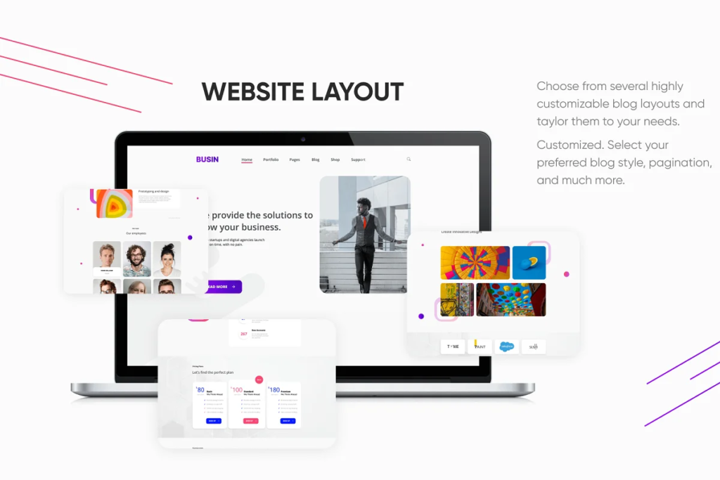 Landing PSD Figma Template "Busin 3" – MasterBundles