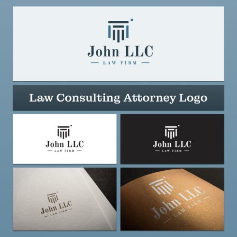 Law Consulting Attorney Logo Template cover image.