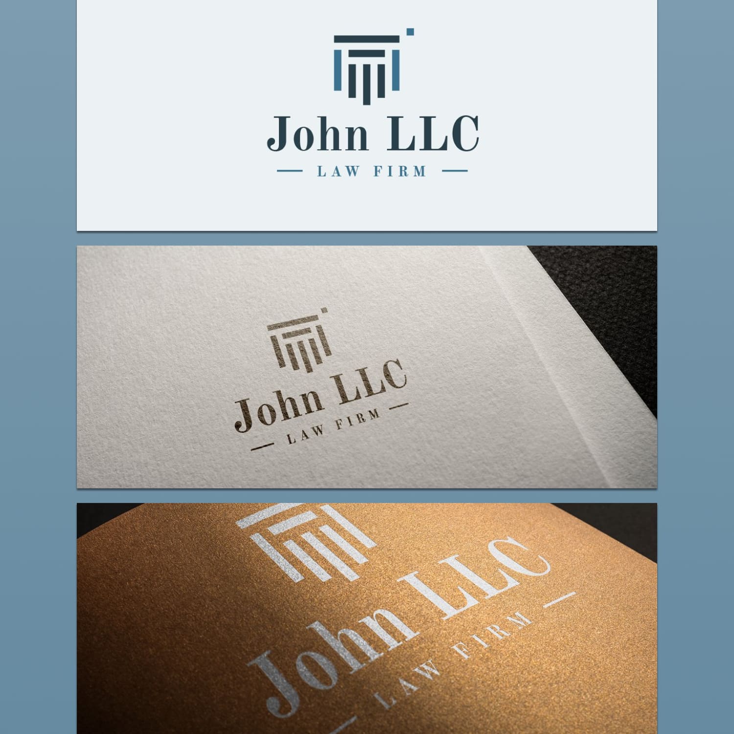 Law Consulting Attorney Logo Template preview image.