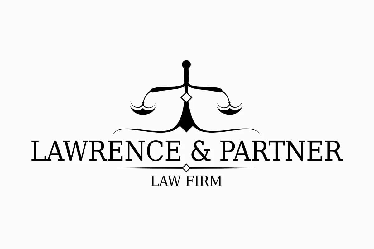 law firm black logo mockup.