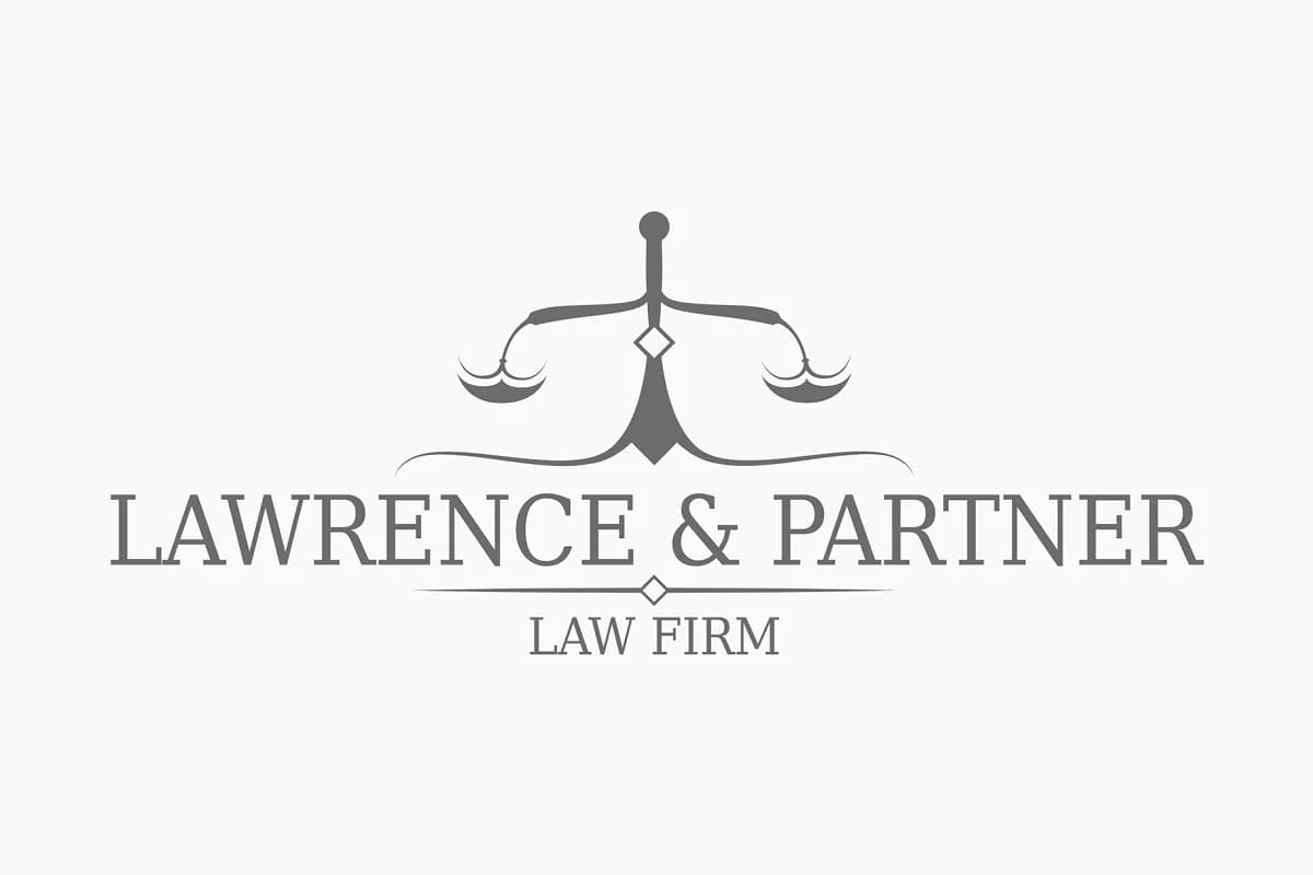 law firm grey logo mockup.