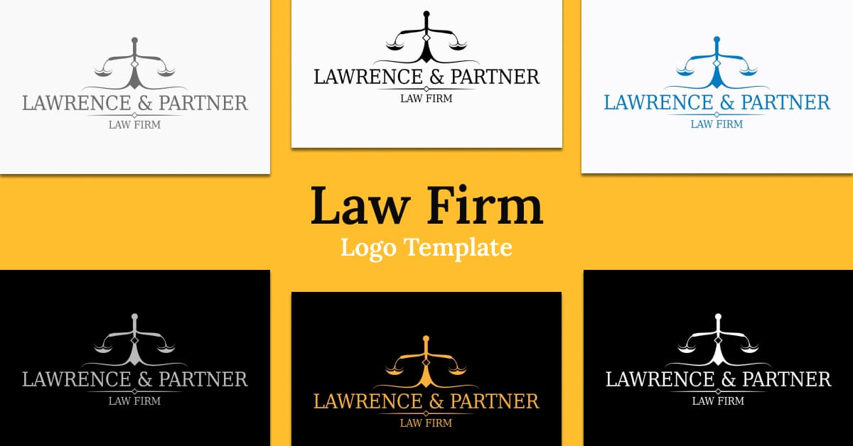law firm logo template design.