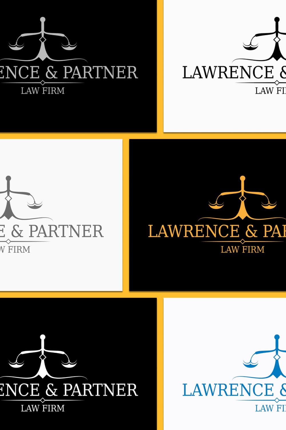 law firm logo template mockup.