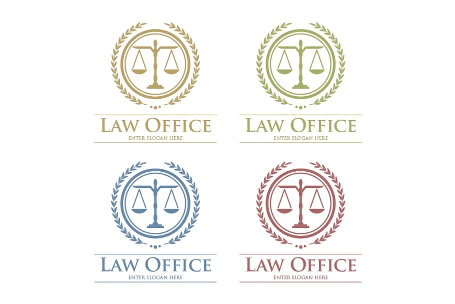 law office logo in colors.