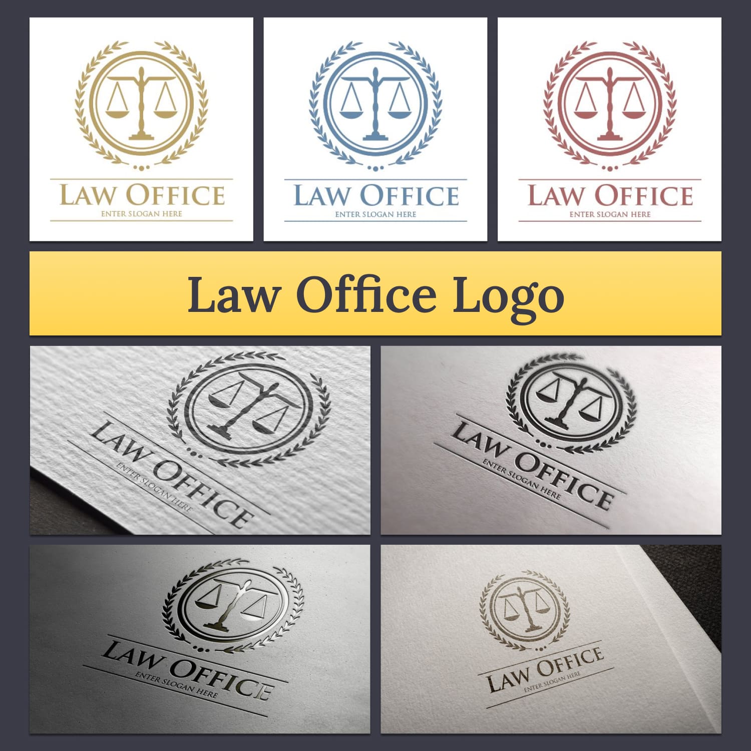 Law Office Logo Design Template cover image.