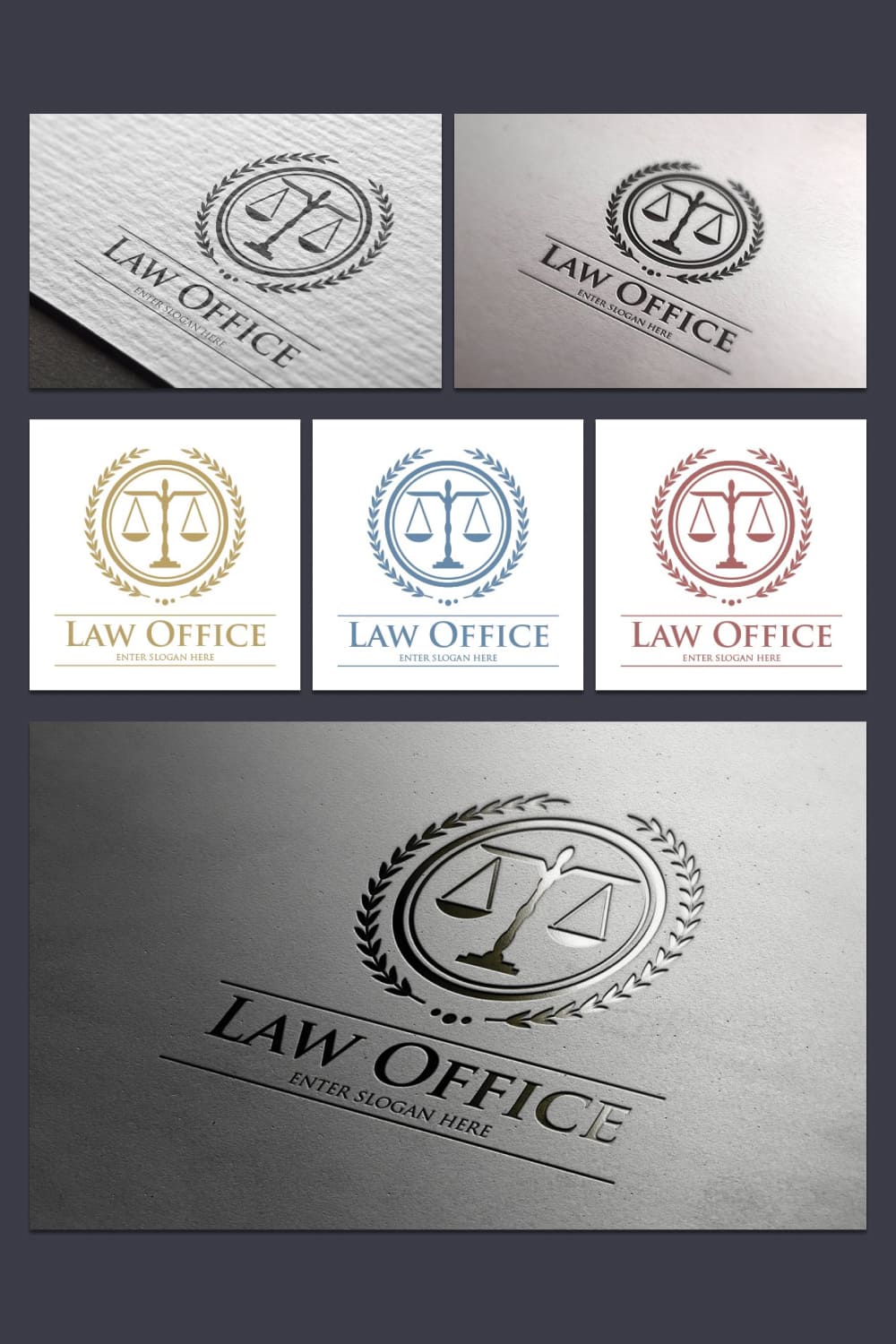 law office logo editable template.