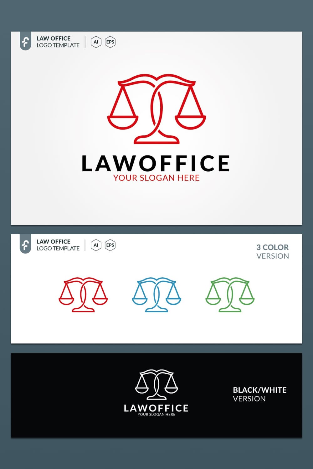 law office logo design template.