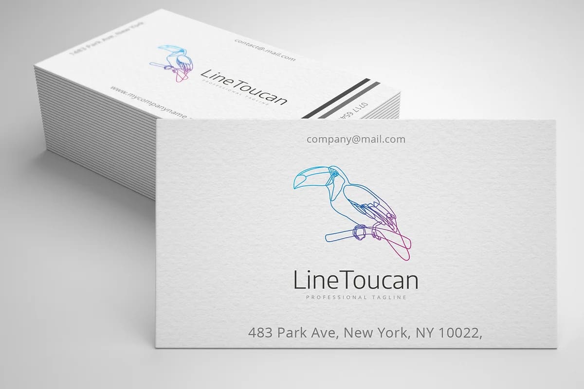 line toucan logo template.