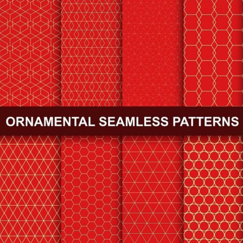 luxury ornamental seamless patterns red design