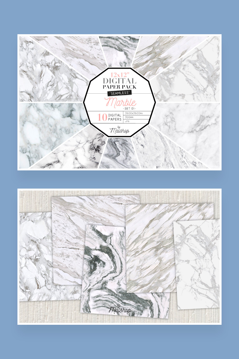 marble digital paper seamless