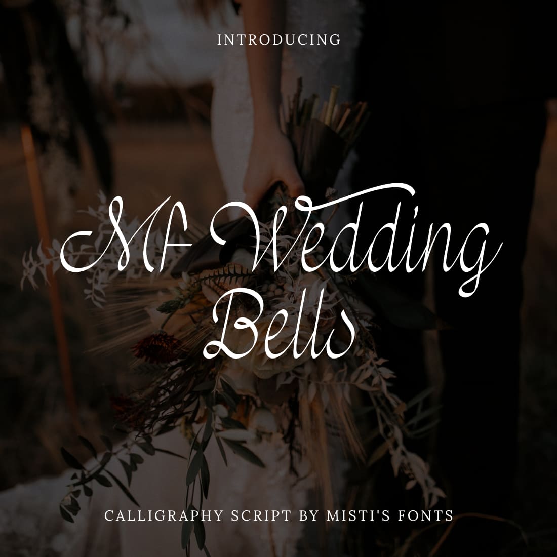 Mf Wedding Bells Free Font main cover by MasterBundles.
