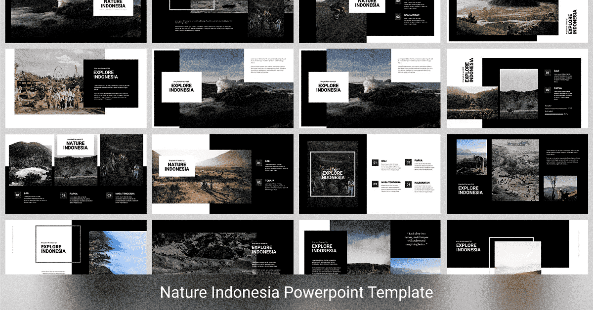 Nature Indonesia - Powerpoint Template - "Explore Indonesia".