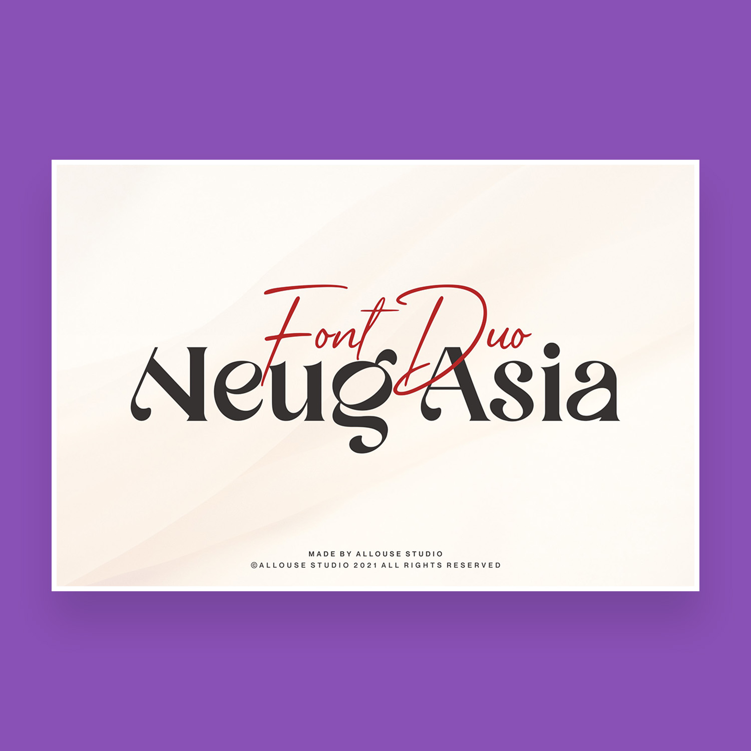 neug asia beautiful two styles font cover image.