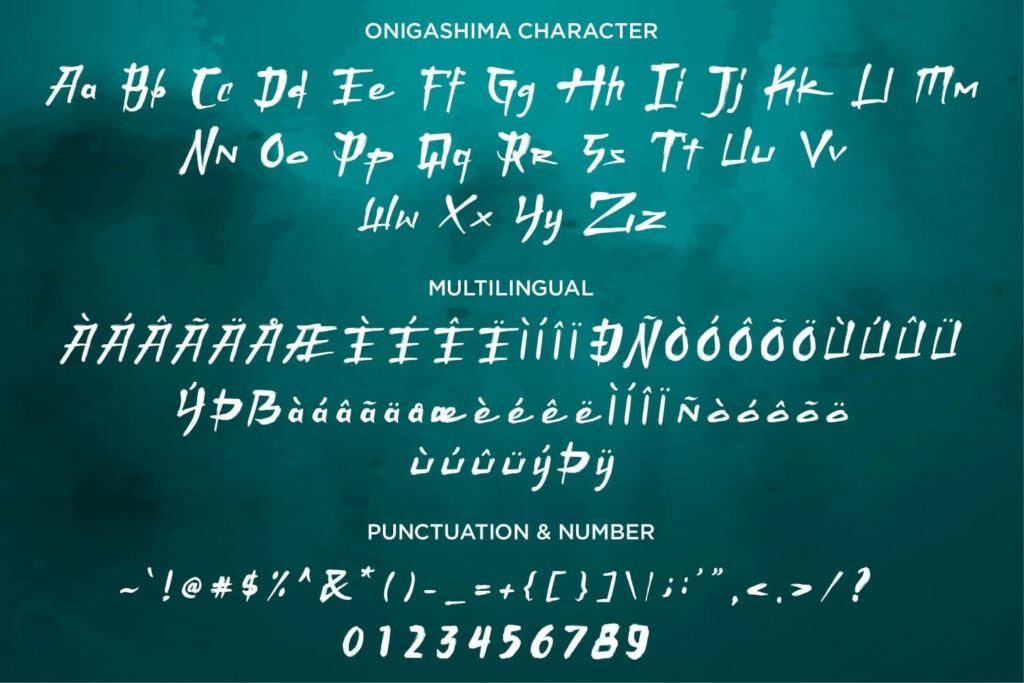 ONIGASHIMA Stylish Japanese Brush Font MasterBundles