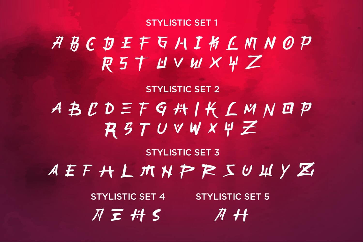 onigashima stylish japanese brush font all symbols example.