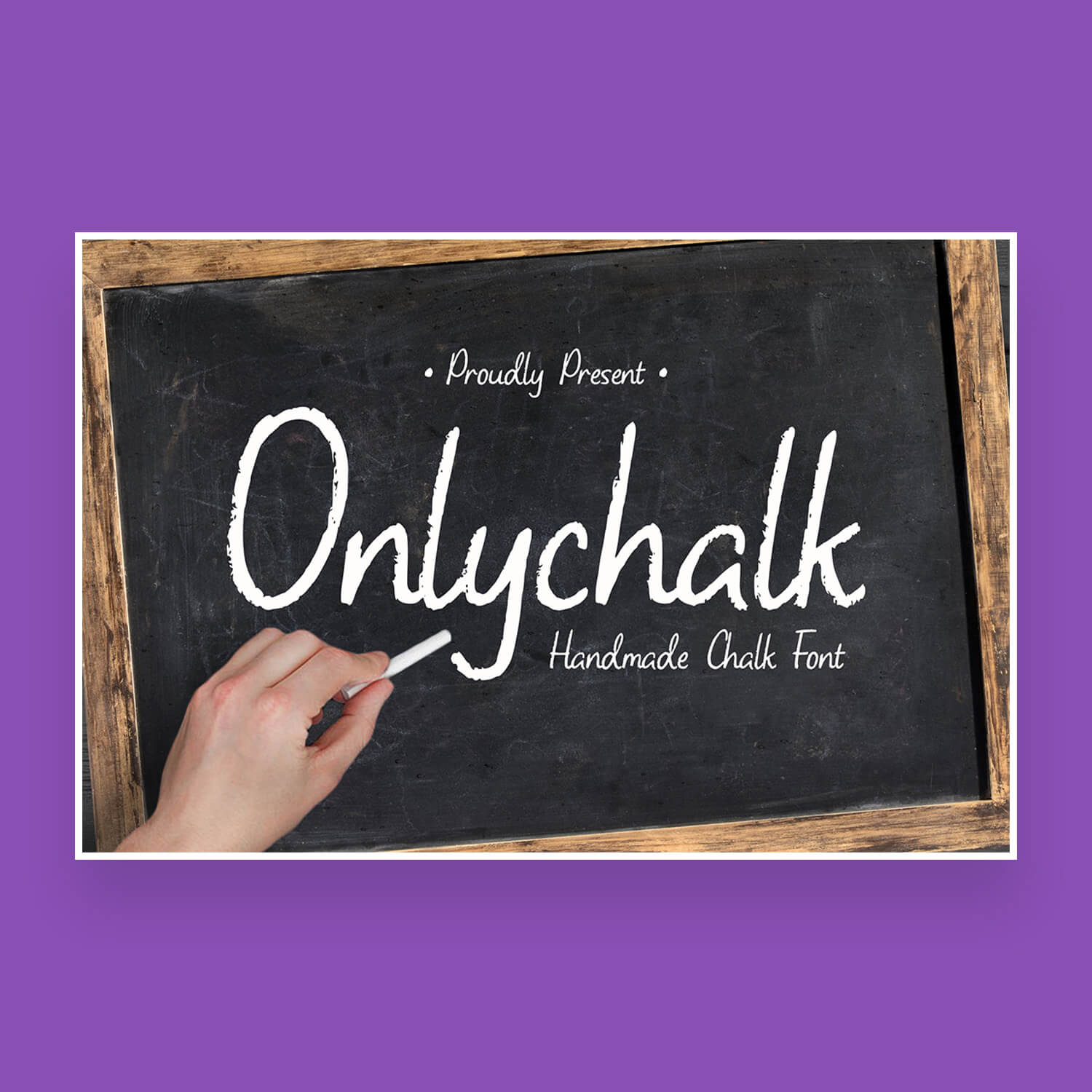 onlychalk a handmade chalk font cover image.