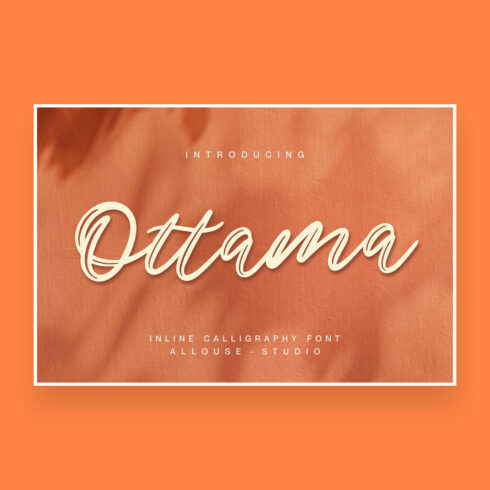 ottama beautiful inline calligraphy font cover image.