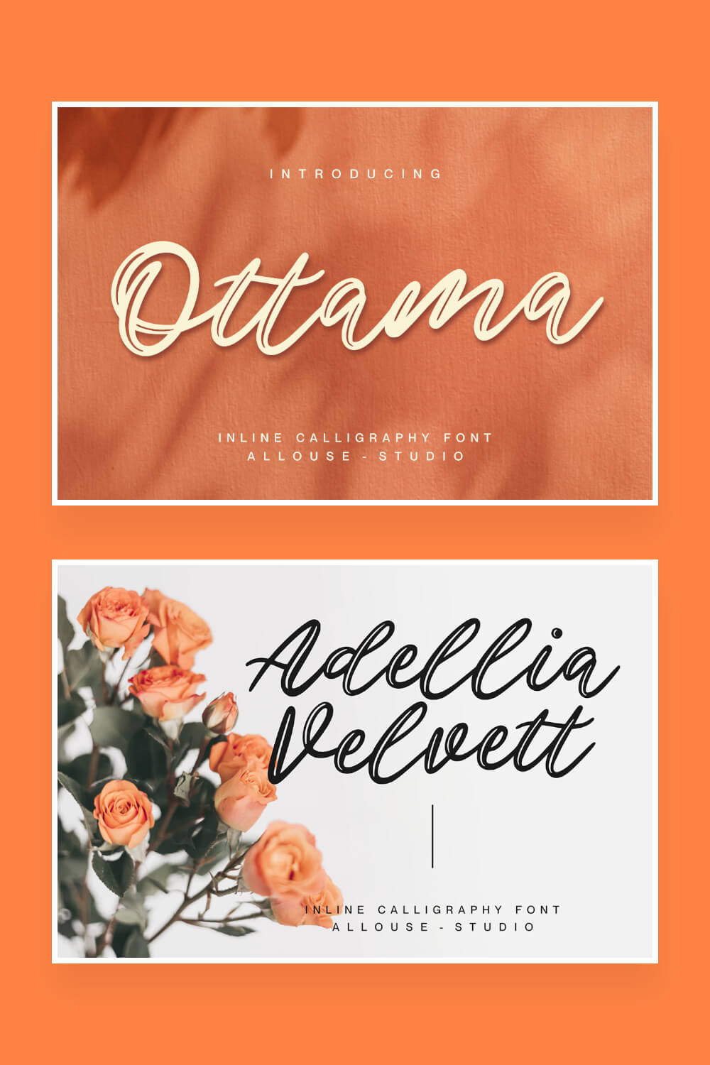 ottama beautiful inline calligraphy font pinterest image.