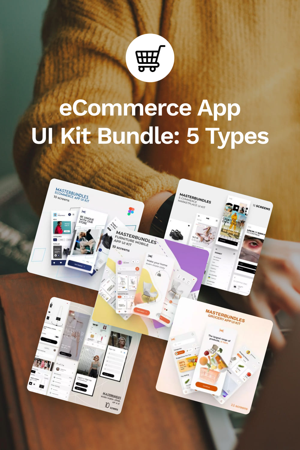 Pinterest eCommerce App UI Kit Bundle.