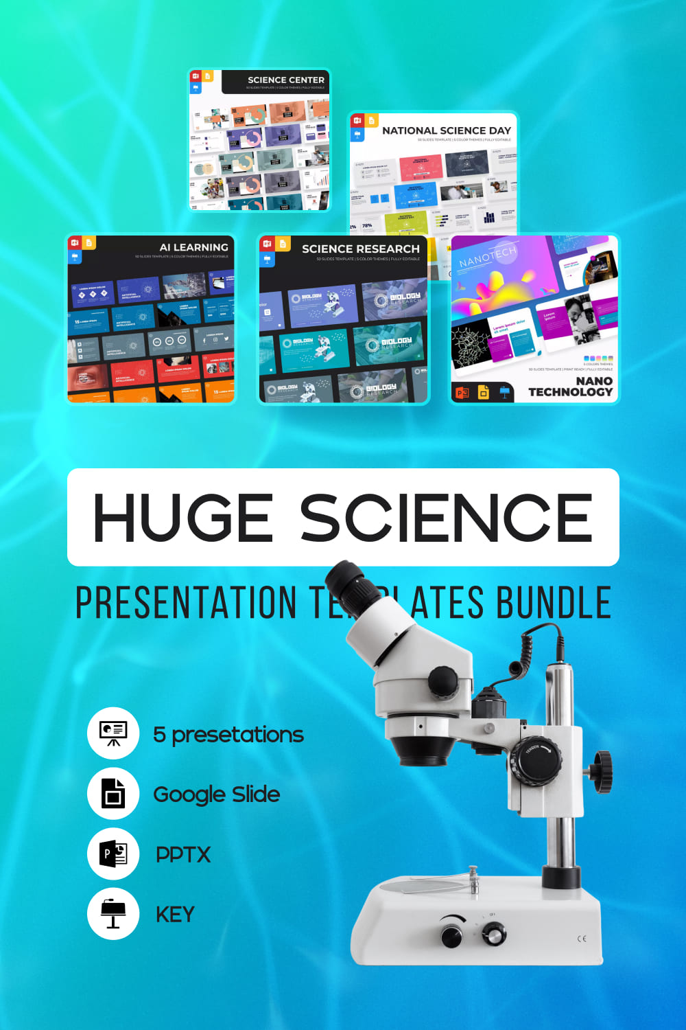 Pinterest Huge Science Presentation Template Bundle.