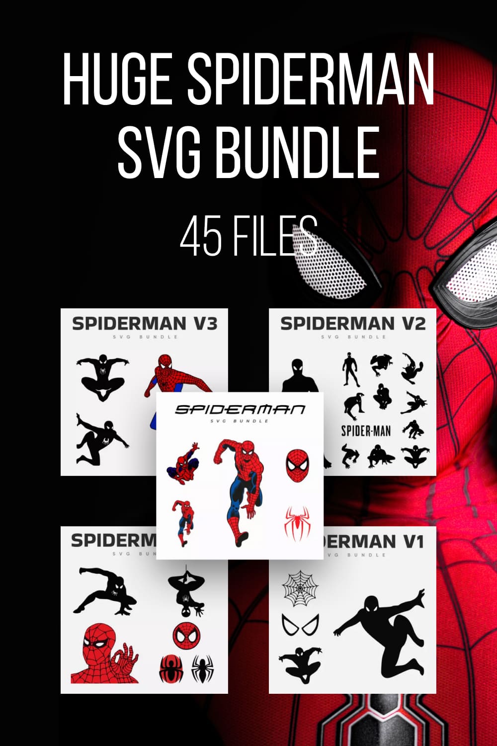 Pinterest Huge Spiderman SVG Bundle.