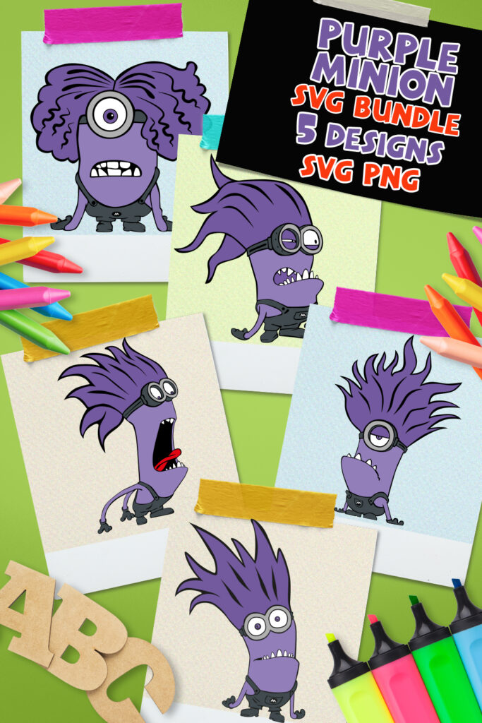 5 Purple Minion SVG – MasterBundles