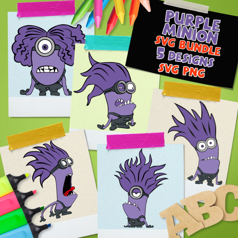 5 Purple Minion SVG – MasterBundles