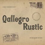 Qallegro rustic free font main cover.