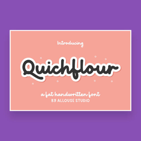 quichflour beautiful fat handwritten font cover image.