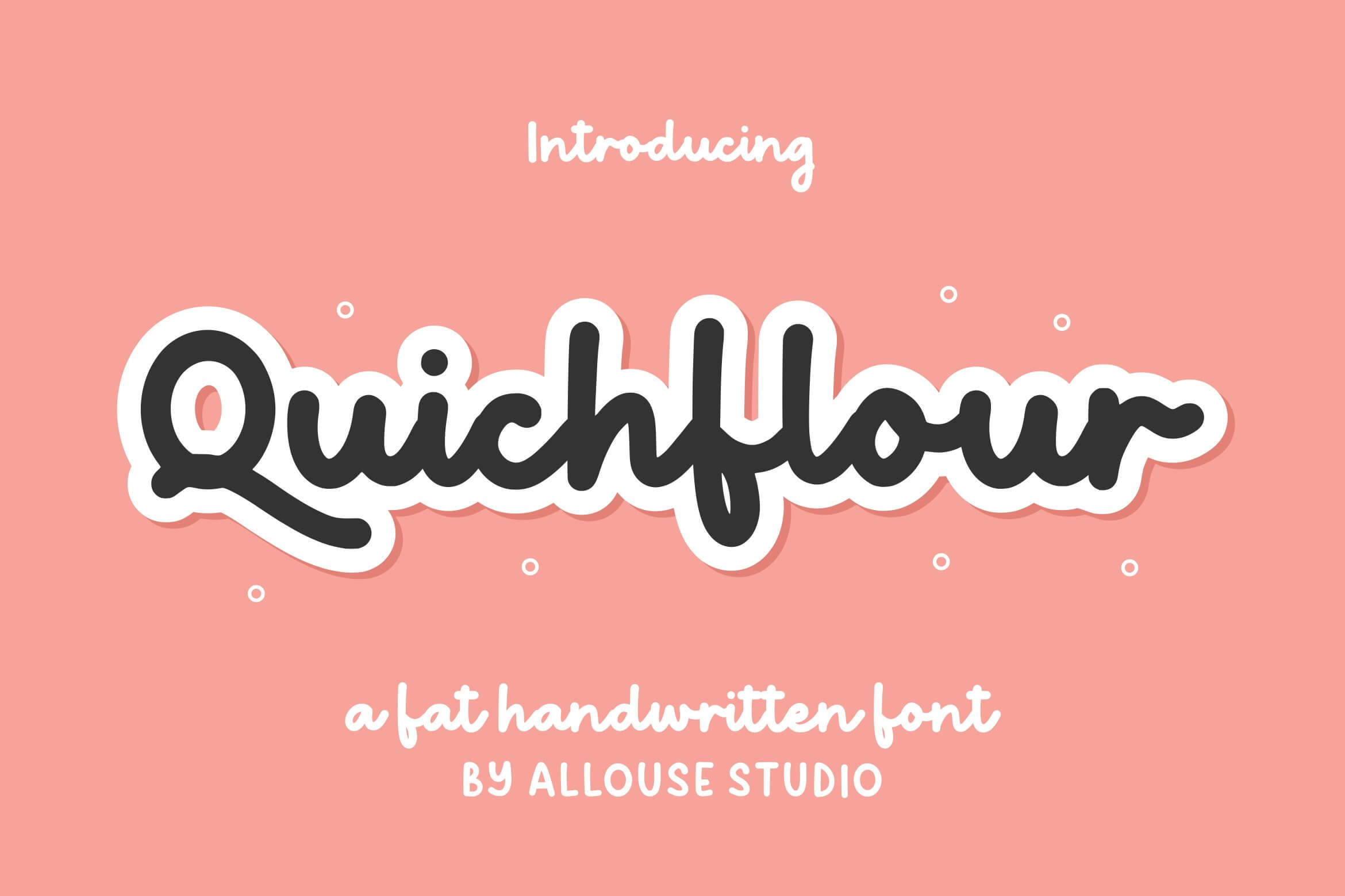 Quichflour Beautiful Fat Handwritten Font MasterBundles
