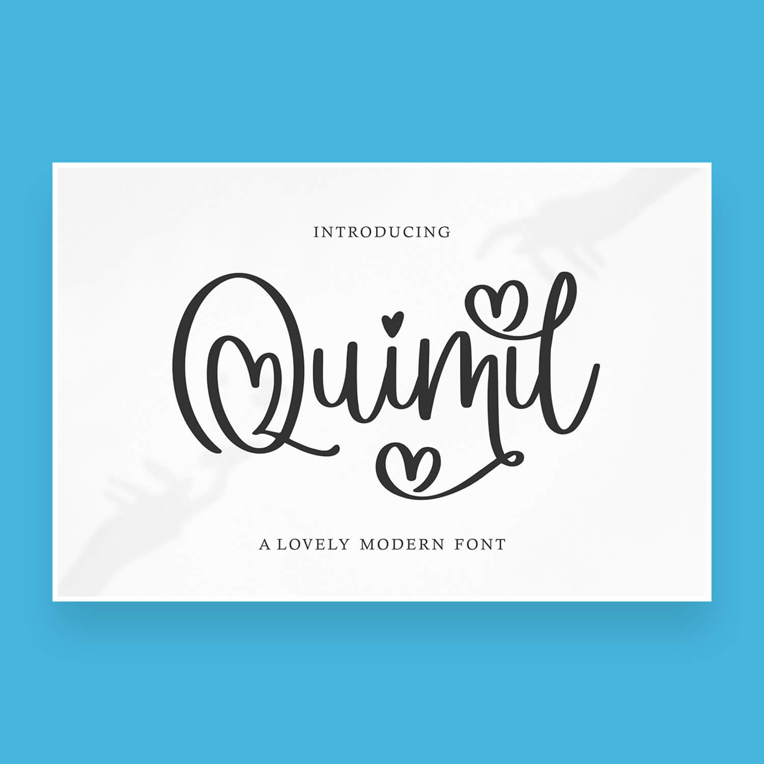 quimil a lovely modern handwritten font cover image.