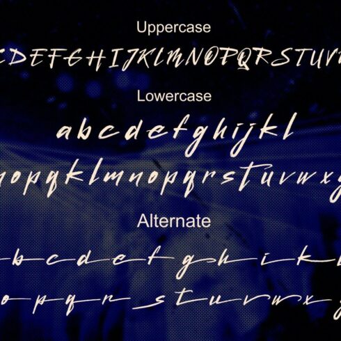 qunka beautiful handwritten typeface font all symbols example.