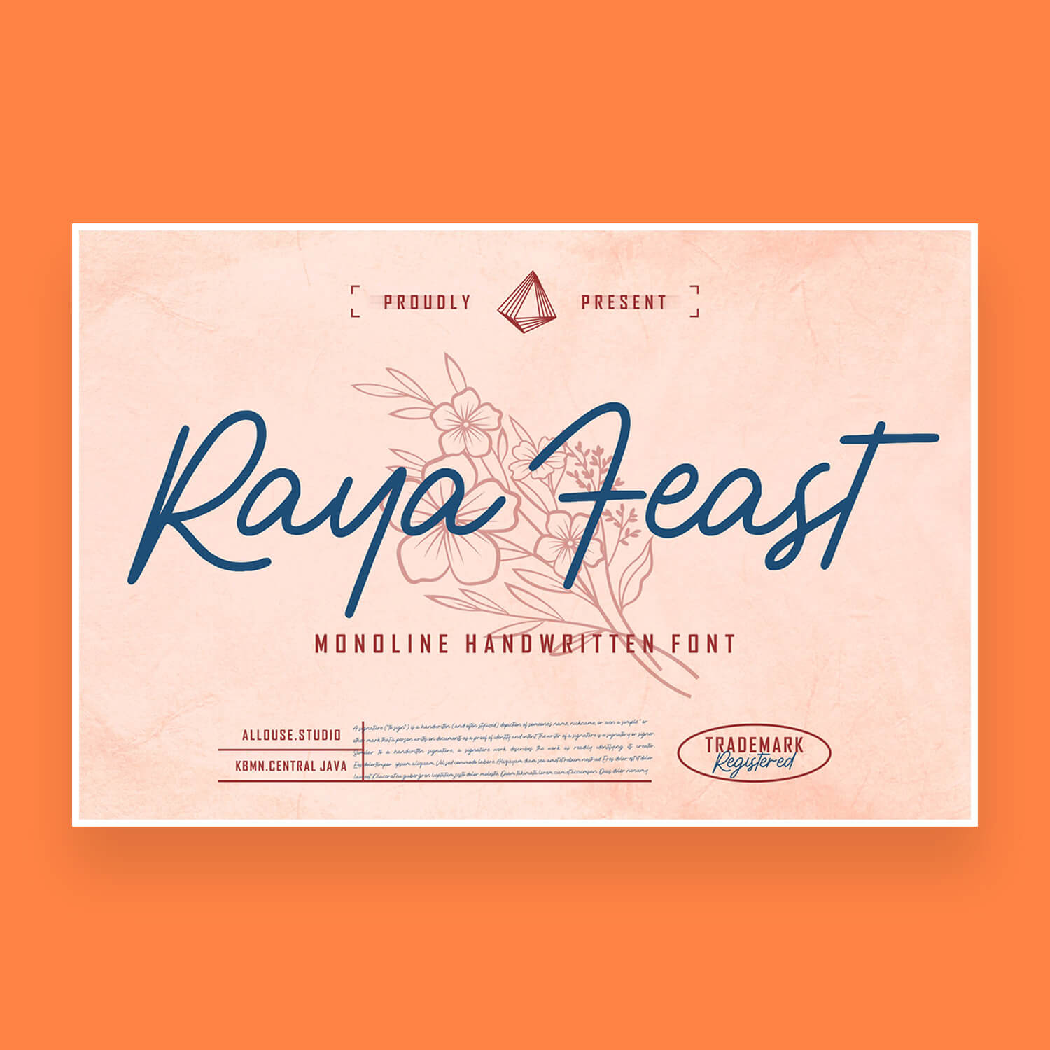 raya feast beautiful monoline handwritten font cover image.