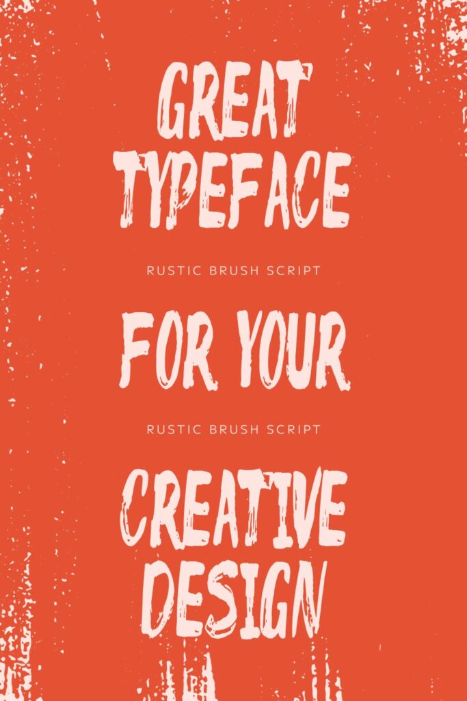 Rustic Brush Free Font Pinterest preview by MasterBundles.