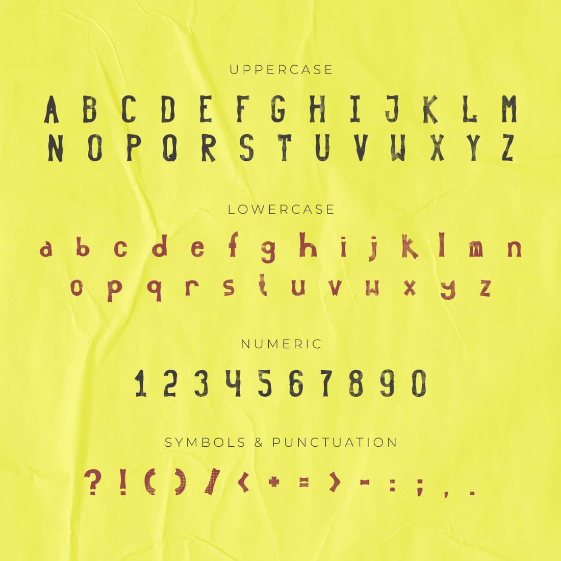 Rustic revolution free font preview.