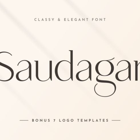 Saudagar Display Font + 7 Bonus Logo | Master Bundles