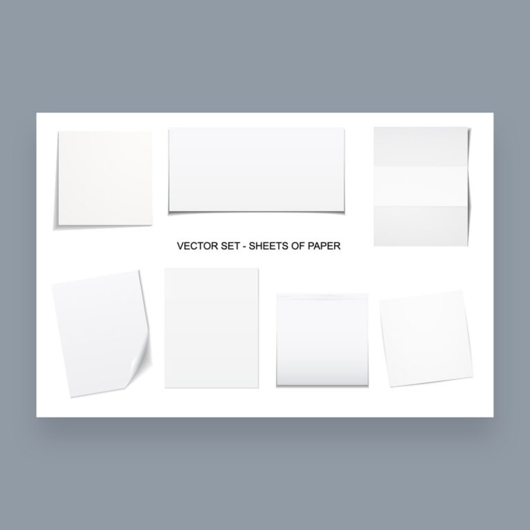 Sheets Of Paper. Vector Collection – MasterBundles